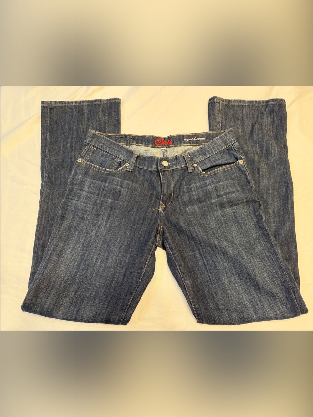 Blue Cult Retro-style Medium Blue Wide Leg Jeans - Casual Flare